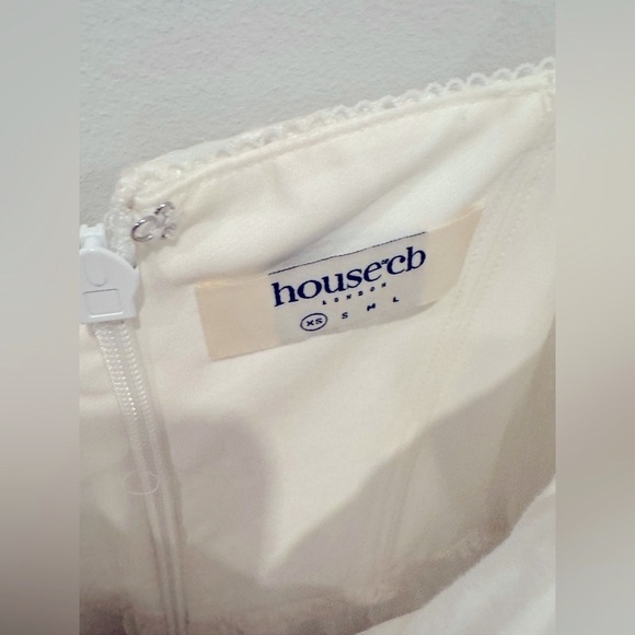 House of CB Elia White Broderie Anglaise Midi Sundress. Size Xsmall - Picture 14 of 17
